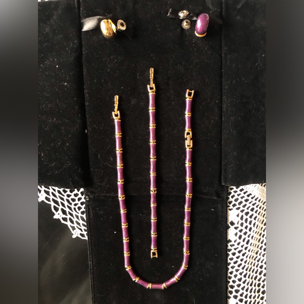 Erwin Pearl Gold Plated Bamboo Jewelry Set 275$